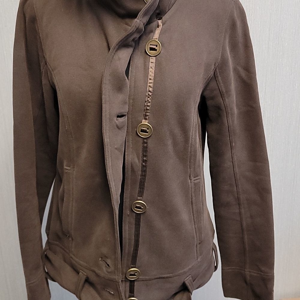 Puma Brown Button Down Collared Jacket M - image 8